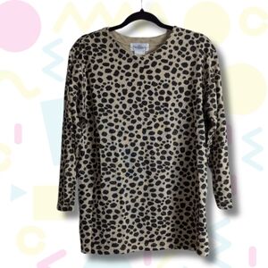 Vintage Animal Print Sweater - Size L